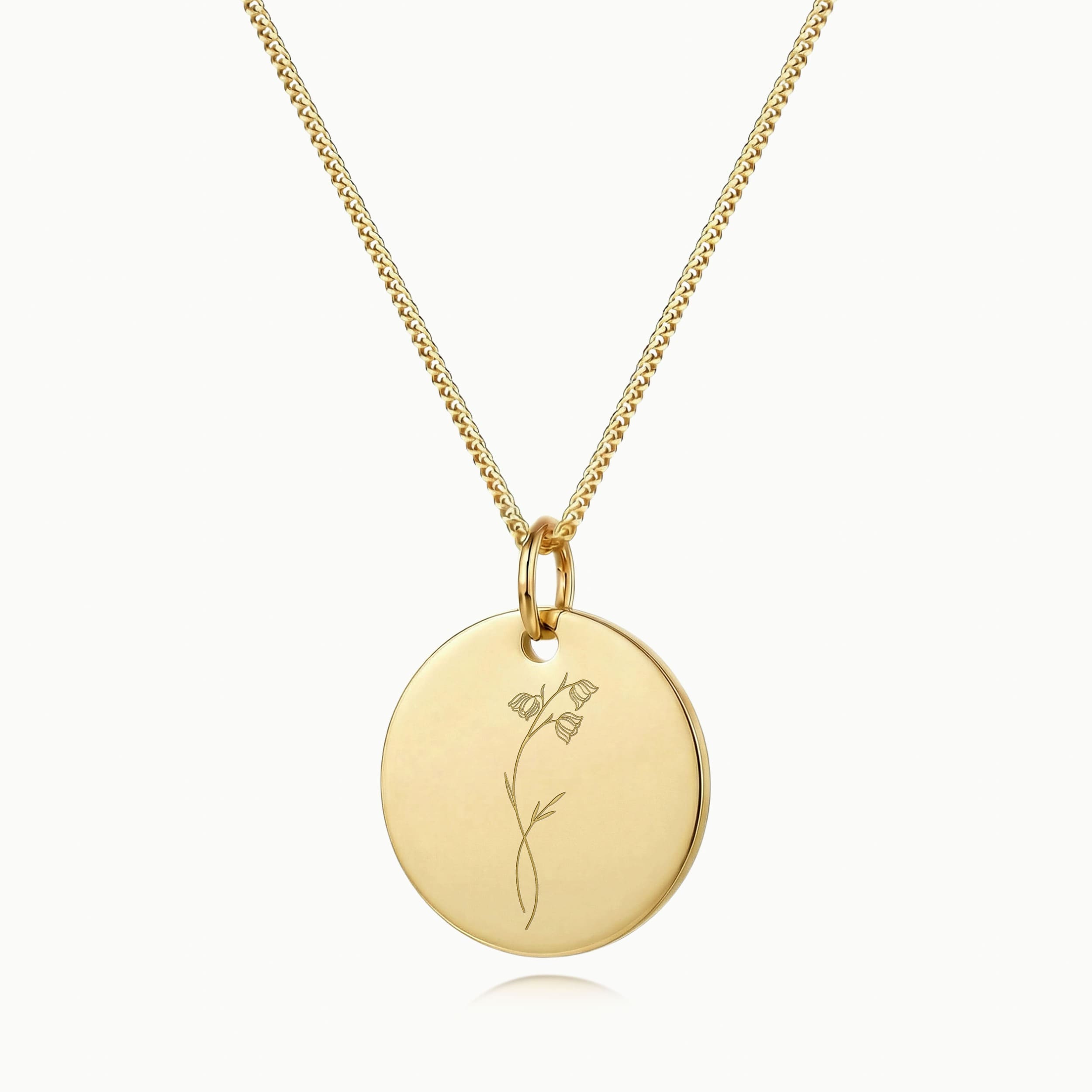 585er Geburtsblumen Gravurkette Echtgold